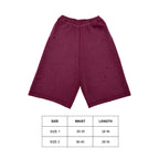 Faded Velvet Red Sweatshorts