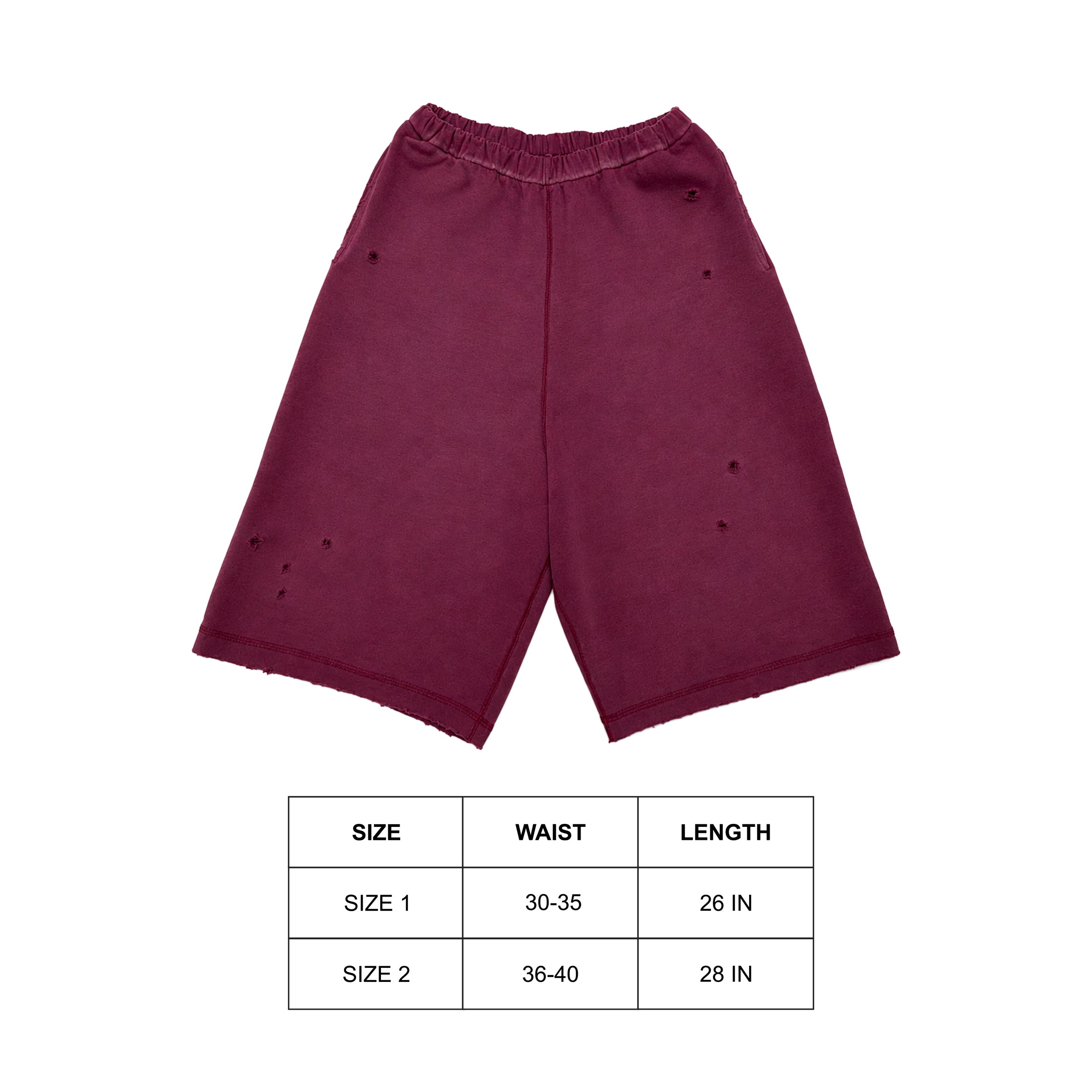 Faded Velvet Red Sweatshorts
